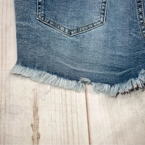 Love Tree Denim Shorts High Waist Distressed Cut Off Jean Shorts NEW Sz L - Picture 8 of 11